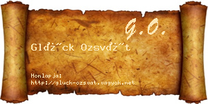 Glück Ozsvát névjegykártya